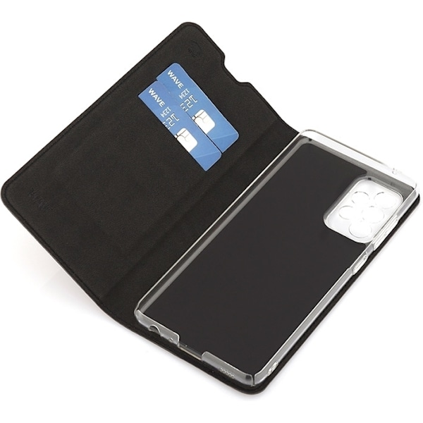 Wave BookCase - suojakotelo, Samsung Galaxy A52 / A52 5G / A52s, musta