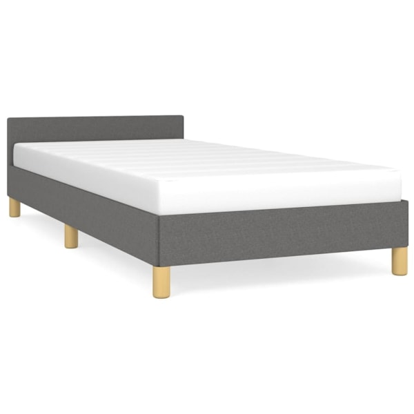 Struttura letto senza materasso tessuto grigio scuro 90x200 cm