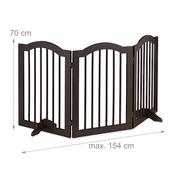Ruskea turvaportti 70 cm