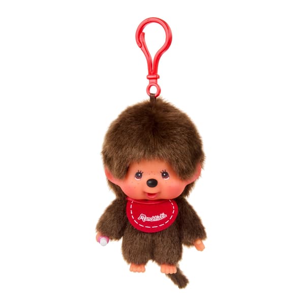 Monchhichi Nøglering – Dreng, Brun, 10 cm