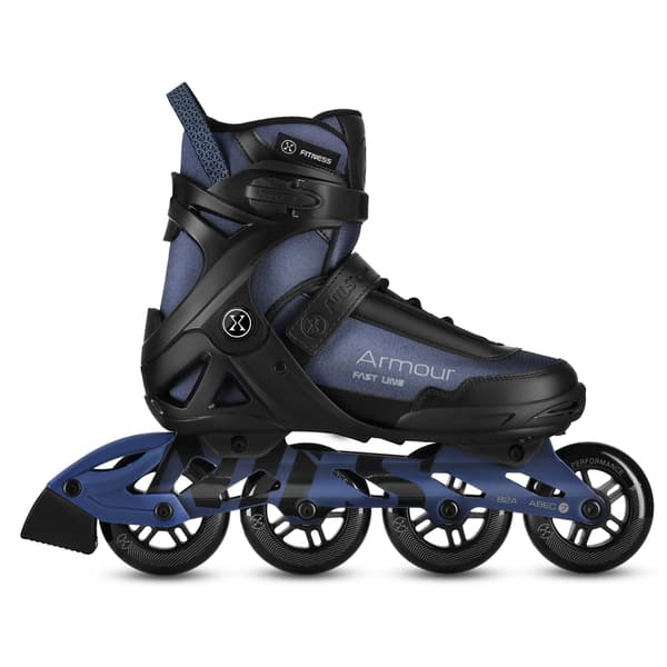 Inlines med broms, ABEC-7, storlek 43, blå