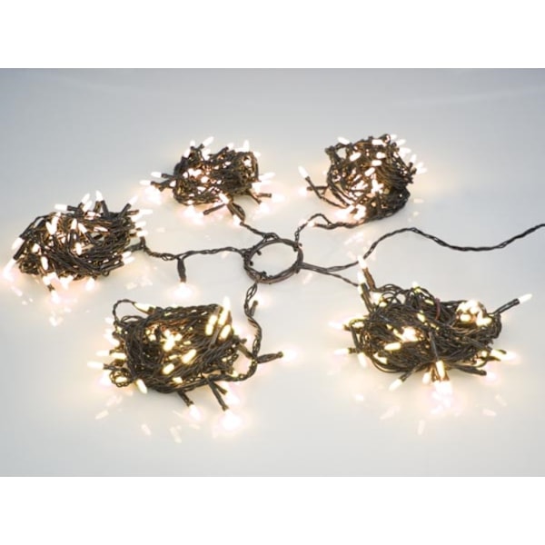 Speed ​​Light Led - Konstant - 140 varme hvide lamper - Grøn ledning - (Til træ på 150 cm)