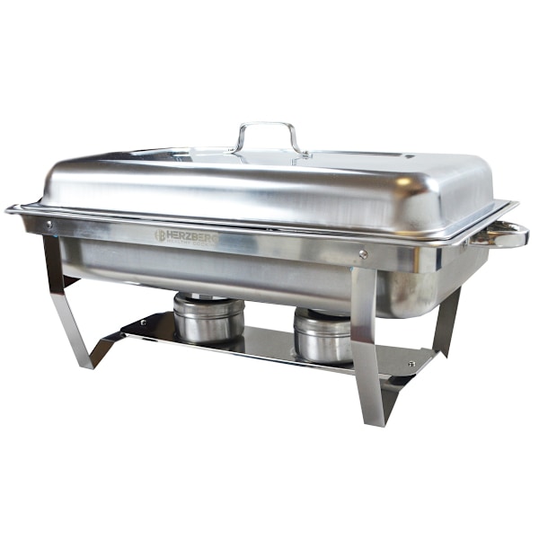 Herzberg HG-8022-3: Chafing Dish i rustfrit stål - 3 dele 1/3 madpande
