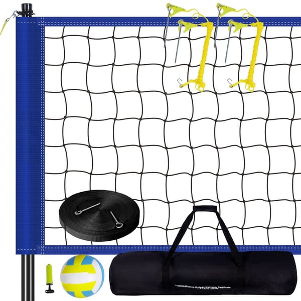 Nätsystem för utomhusvolleyboll – justerbara stålstänger, väska