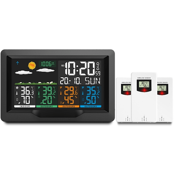 Svart Väderstation med Display BD-904