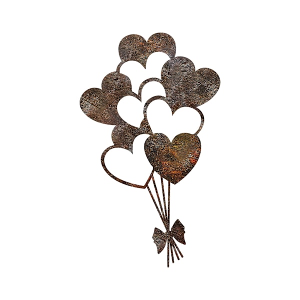 Dekorativt metalvægtilbehør Rusty Heart 1
