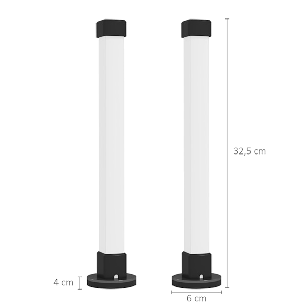Set med 2 bordslampor, bordslampa med app och fjärrkontroll, musiksynkronisering, färglägen, timer, smart sänglampa för vardagsrum, lekrum, vit