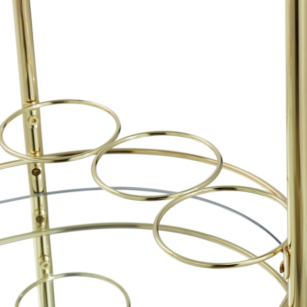 Oval serveringsvogn med 2 niveauer
