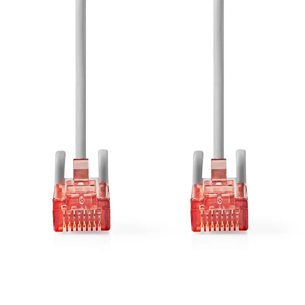CAT6 verkkokaapeli | RJ45 Uros | RJ45 Uros | U/UTP | 1,00 m | Pyöreä | PVC | Harmaa | Label