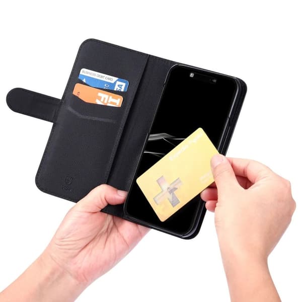 Wallet etui 2-i-1 til iPhone 16 - Sort
