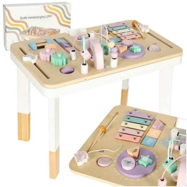 Lulilo montessori manipulationsbord i pastel