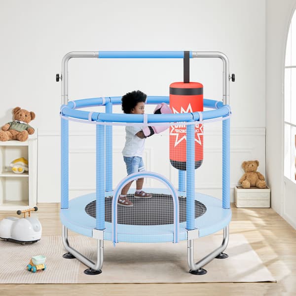 Barnstudsmatta 55 tum, säkerhetsnät, basketkorg