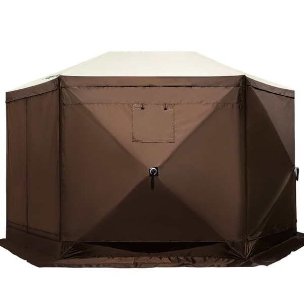 Pavillonskærmtelt 3,6x3,6 m, 6-sidet pop-up-baldakin