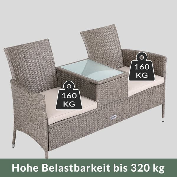 Polyrottinki Jack & Jill -penkki pöydällä – Beige/Kermanvärinen