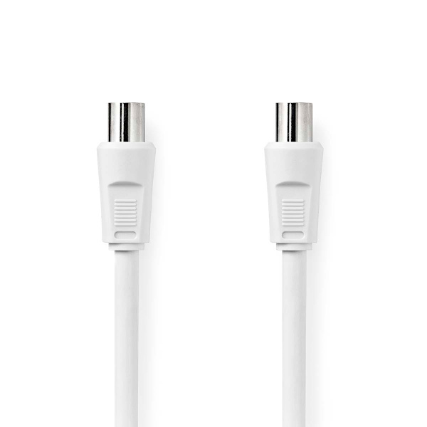 Koaksiaalikaapeli | IEC (Coax) Uros | IEC (Coax) Naaras | Niklattu | 90 dB | 75 Ohm | Tuplasuojattu | 10.0 m | Pyöreä | PVC | Valkoinen | Laatikko