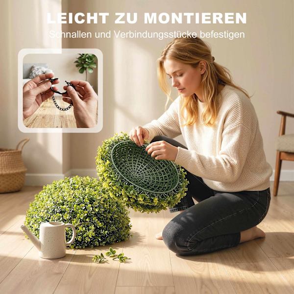 52 cm konstgjorda eukalyptusbollar, set om 2, UV-resistenta