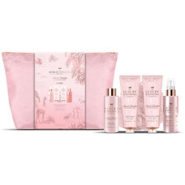 Grace Cole - Body Care Gift Set in a Cosmetic Bag ( Vanilka & Mandle ) - Dárková sada péče o tělo v kosmetické taštičce