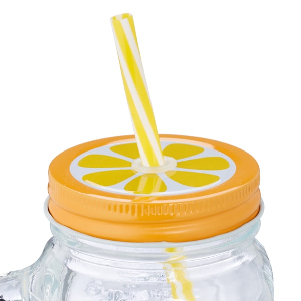 set med 8 dricksglas med lock Fruit