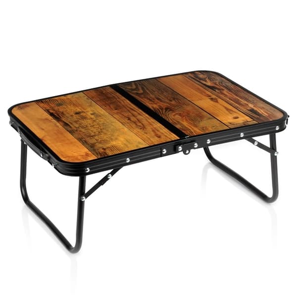 Hopfällbart campingbord i aluminium 60x40x25 cm