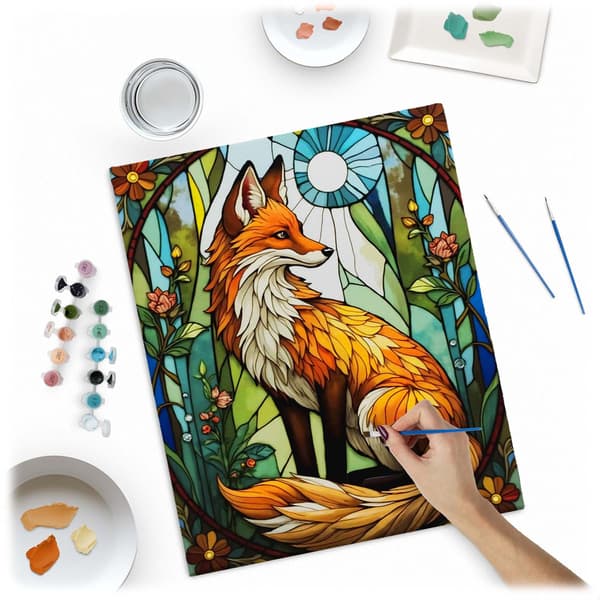 Malesæt efter tal – Fox Design, 40x50 cm lærred