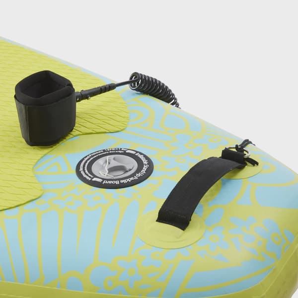 Uppblåsbar SUP-bräda 335 cm, 3 fenor, limegul