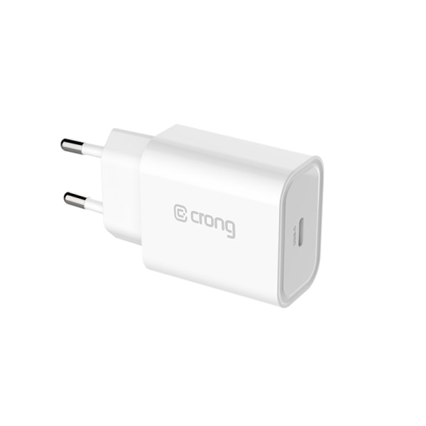 Crong USB-C Rejseoplader – Vægoplader USB-C Strømforsyning 20W (