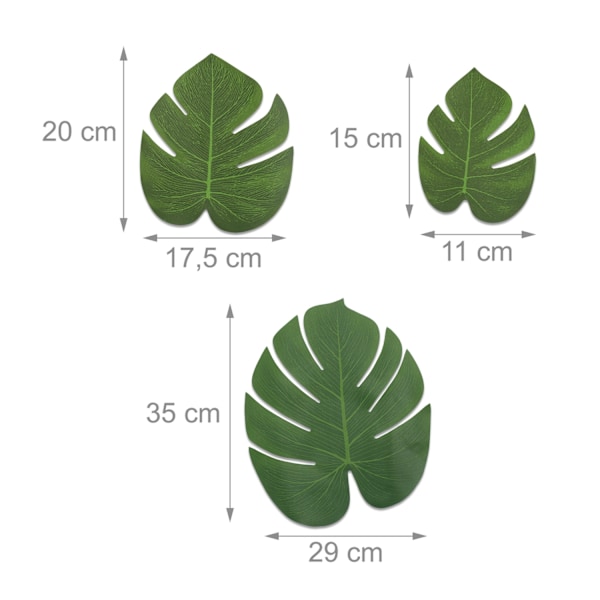 Tropiske blade sæt med 72 stk