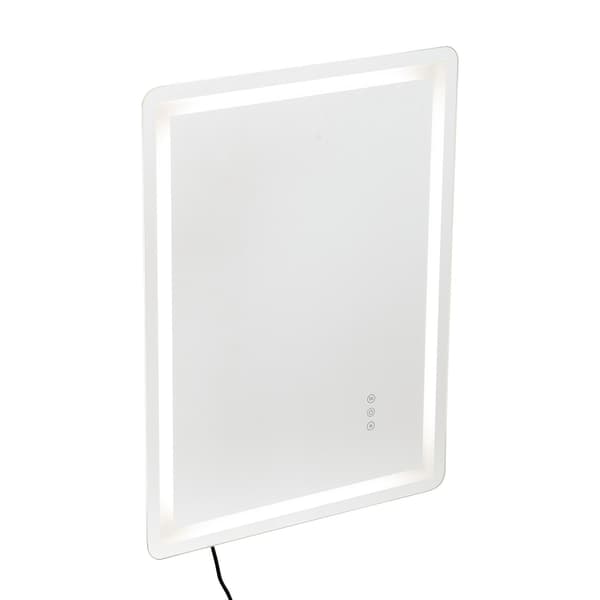 LED-badrumsspegel 60x80 cm, frontbelyst bakgrundsbelyst, imfri