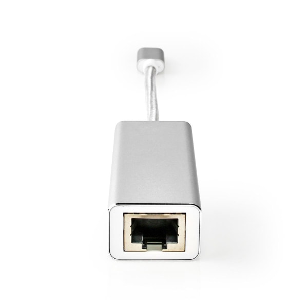 USB-nätverkskort | USB 3.2 Gen 1 | 1 Gbps | USB-C™ Hane | RJ45 Hona | 0.20 m | Rund | Guldplaterad | Förtent Koppar | Silver | Kartong med täckt fönst