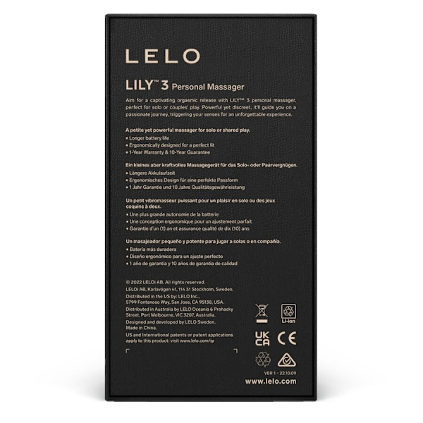 Lelo - Lily 3 henkilökohtainen hierontalaite - lila