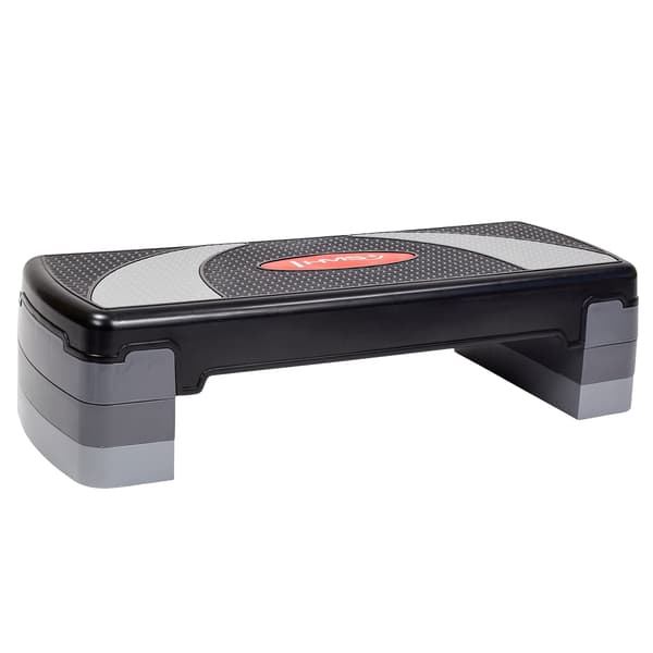Aerobic Step Platform, musta, säädettävä korkeus