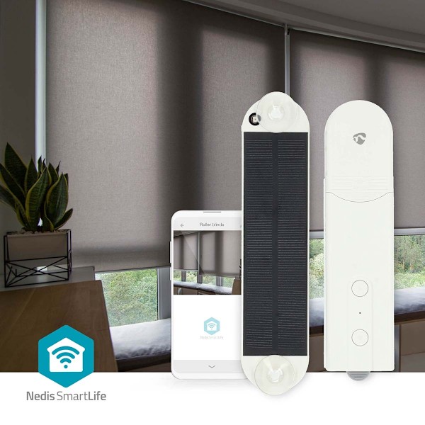 SmartLife Robot med Gardin | Kabelsystem | Foldegardiner / Panel gardiner / Rullegardiner | Solar Powered / Strømforsyning | 2000 mAh | Bluetooth® | H