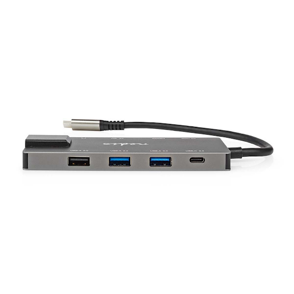 USB N Moniporttisovitin | USB 3.2 Gen 1 | USB-C™ Uros | HDMI™ Ulostulo / RJ45 Naaras / SD / 2x USB-C™ / 3.5 mm naaras / 3x USB-A Naaras | 5 Gbps | 0.2