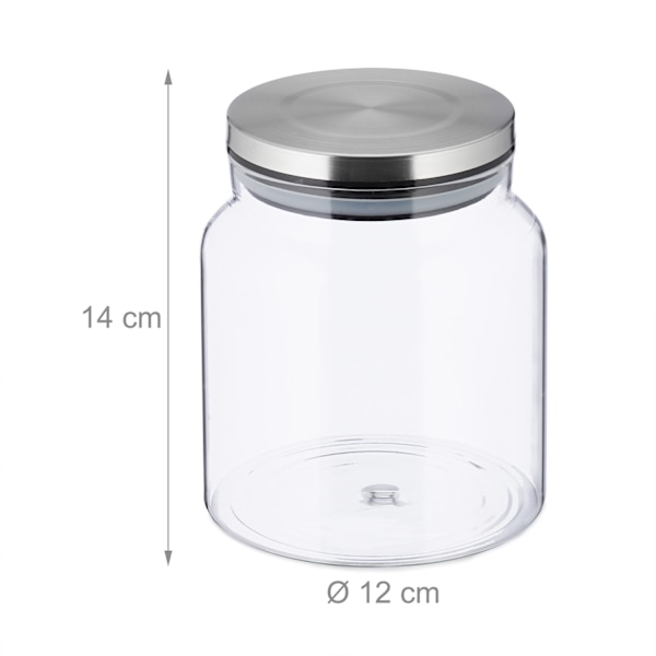 3 kannellisen säilytyspurkin setti 1100 ml