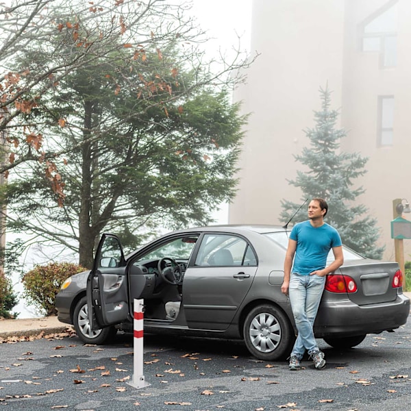 Sammenklappelig barrierestolpe
