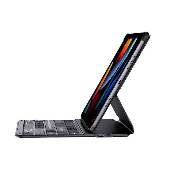 Kotelo näppäimistöllä iPad 10.2'' 2019-2021 + USB-C-kaapeli Brilliance Series musta