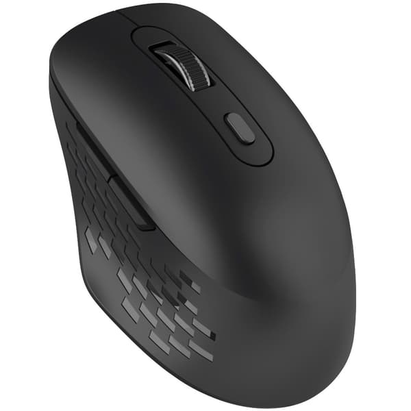 Trådløs mus med dobbeltfunktion, lydløs, Bluetooth + RF, sort