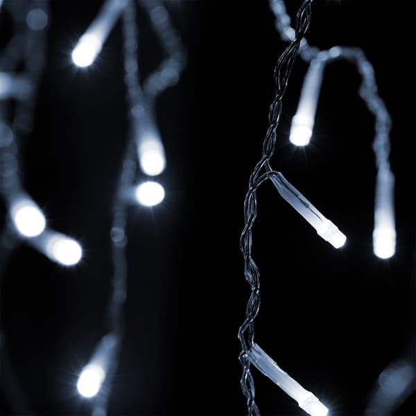 LED-julslinga, kallvit, 10m, IP44