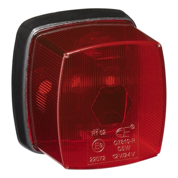 Baglygte rød 65x60mm PM i blister