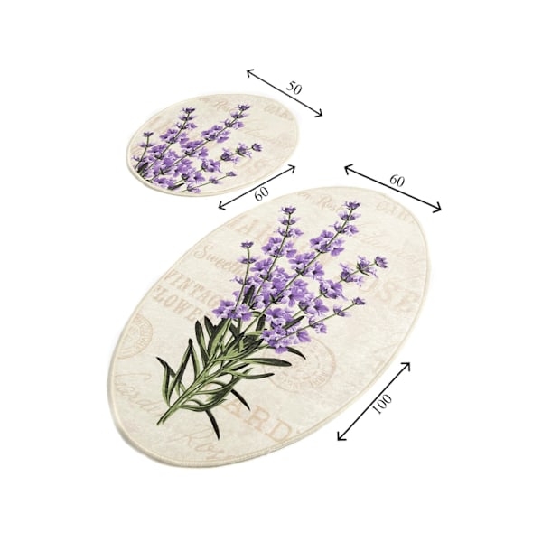 Badmatsset (2 delar) Lavendel Djt