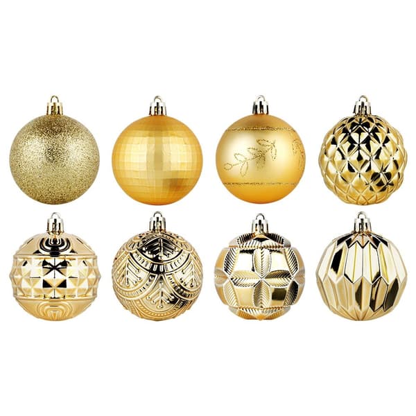 Sprængsikre julekugler guld 6 cm 50 stk.