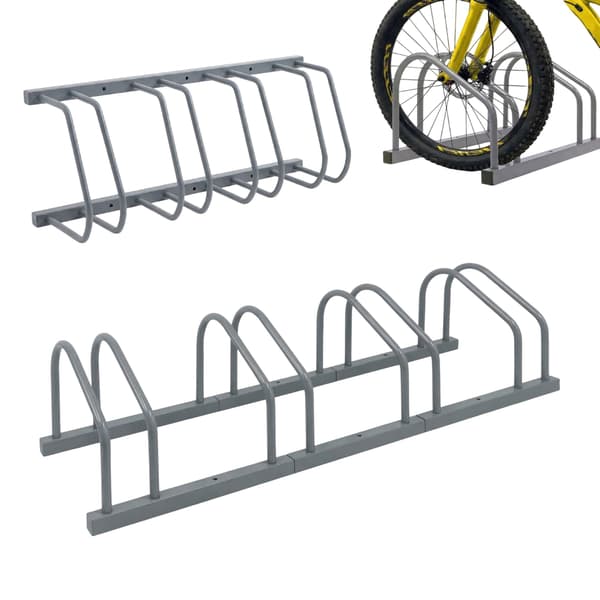 Cykelstativ, gulv- eller vægmontering, stål, op til 65 mm dæk
