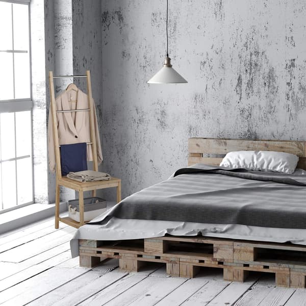 Gentleman's butler's stol bambus & rustfrit stål
