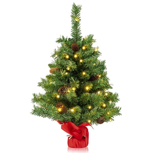 64 cm LED Mini Julgran – 50 Ljus, Tallkottar