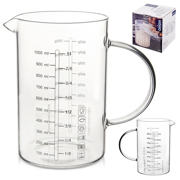 Køkkenmålebæger i glas 1 l