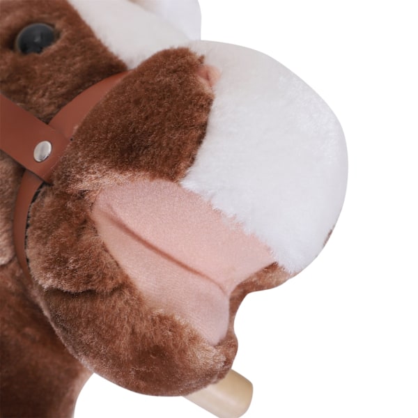 Pehmo Keinuhevonen Ruskea Keinueläinlelu Lasten L74Xl33Xk62Cm