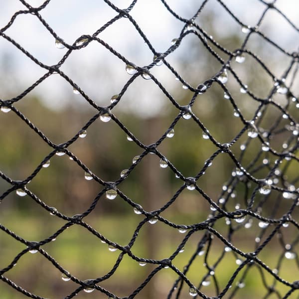 Släpvagnsnät, svart, 1x2m, slitstark PP-plast