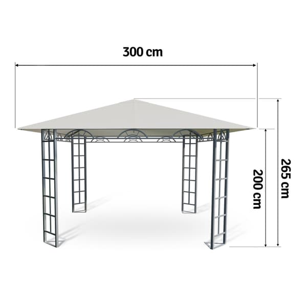 Beige havepavillon 3x3m - Model 4934