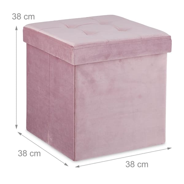 Taburet i pink fløjl