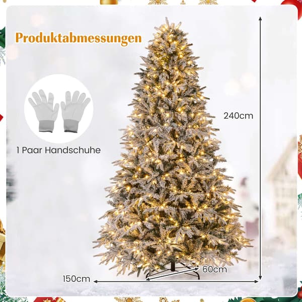 240 cm lumiparveileva tekokuusi, 460 LEDiä